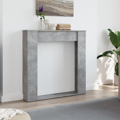 Fireplace Surround Concrete Grey 100x20x100 cm Engineered Wood