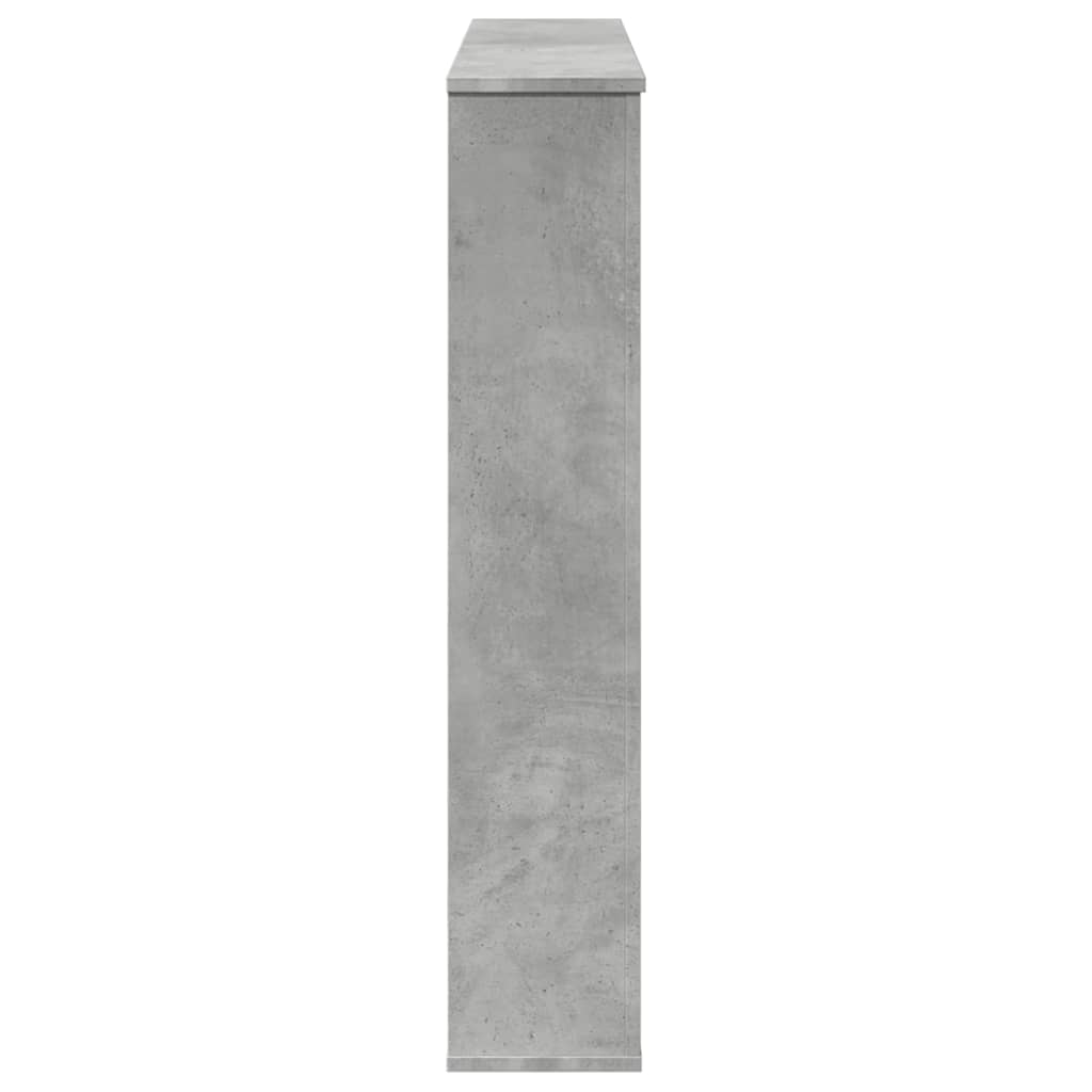 Fireplace Surround Concrete Grey 100x20x100 cm Engineered Wood