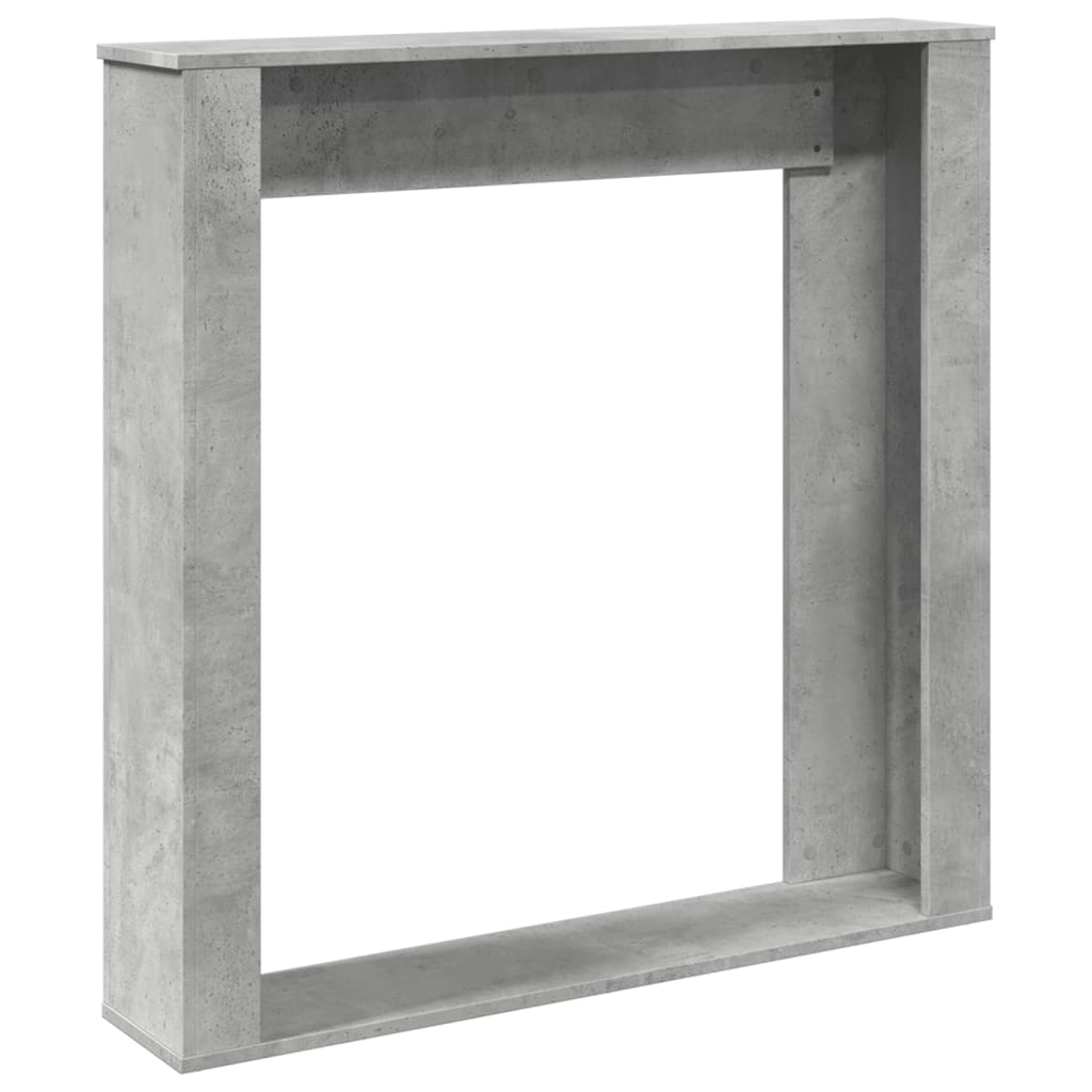 Fireplace Surround Concrete Grey 100x20x100 cm Engineered Wood