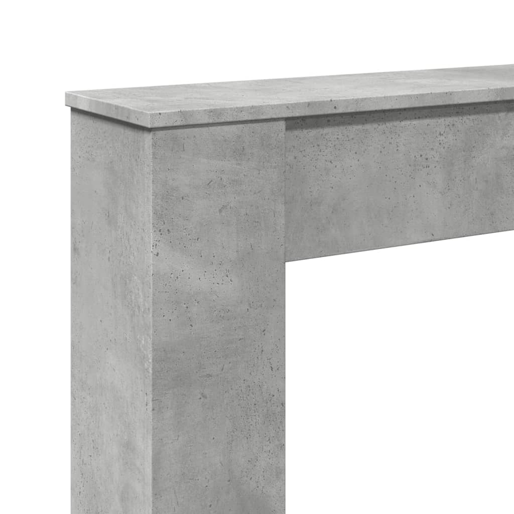 Fireplace Surround Concrete Grey 100x20x100 cm Engineered Wood