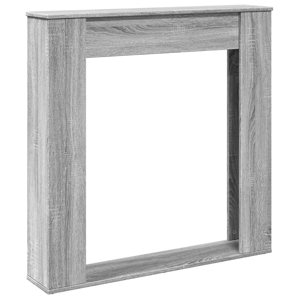 Fireplace Surround Grey Sonoma 100x20x100 cm Engineered Wood