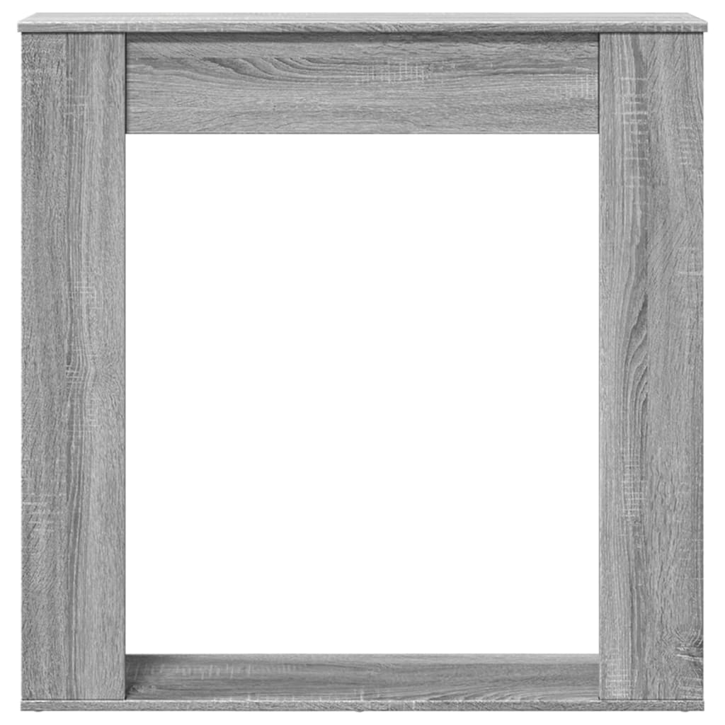 Fireplace Surround Grey Sonoma 100x20x100 cm Engineered Wood