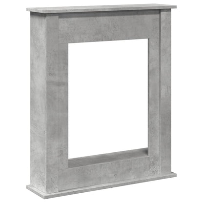 Fireplace Surround Concrete Grey 75x20x87.5 cm Engineered Wood