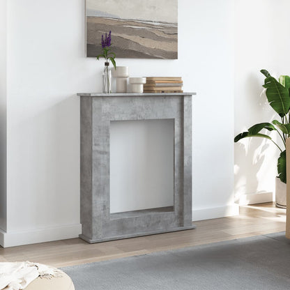 Fireplace Surround Concrete Grey 75x20x87.5 cm Engineered Wood