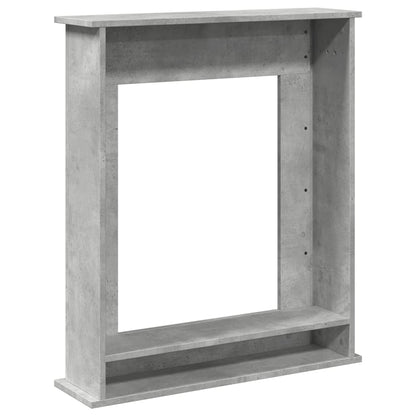 Fireplace Surround Concrete Grey 75x20x87.5 cm Engineered Wood