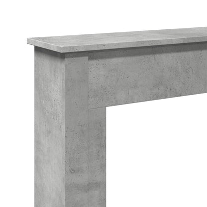 Fireplace Surround Concrete Grey 75x20x87.5 cm Engineered Wood