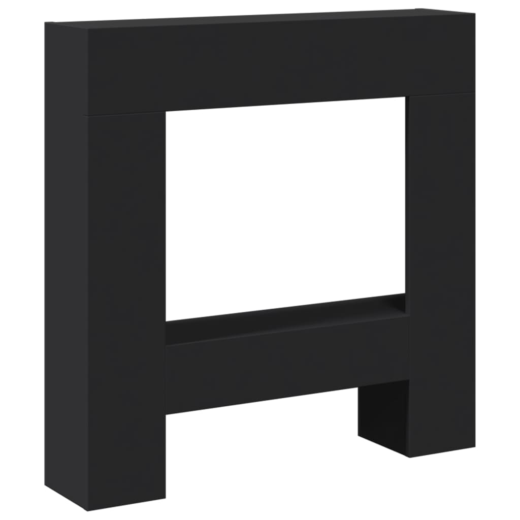 Fireplace Surround Black 81x18x82 cm Engineered Wood