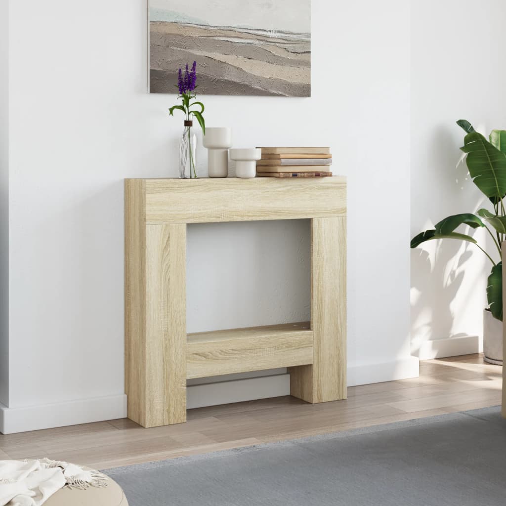 Fireplace Surround Sonoma Oak 81x18x82 cm Engineered Wood