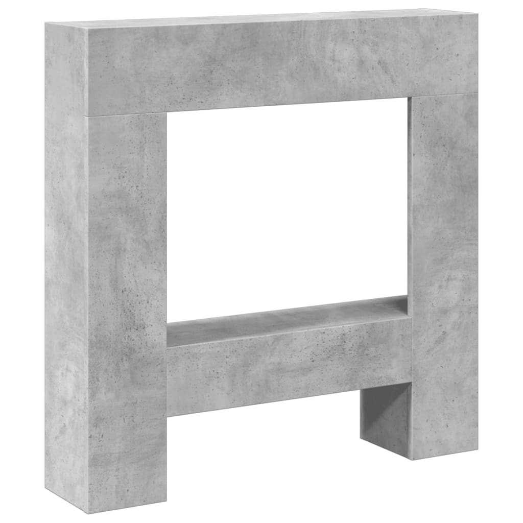 Fireplace Surround Concrete Grey 81x18x82 cm Engineered Wood