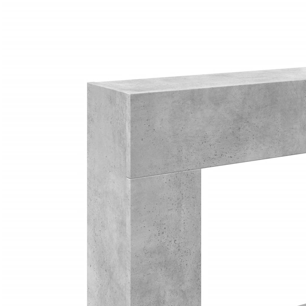 Fireplace Surround Concrete Grey 81x18x82 cm Engineered Wood