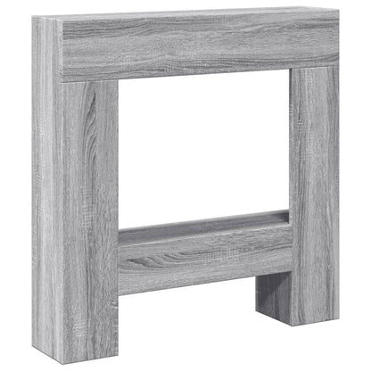 Fireplace Surround Grey Sonoma 81x18x82 cm Engineered Wood