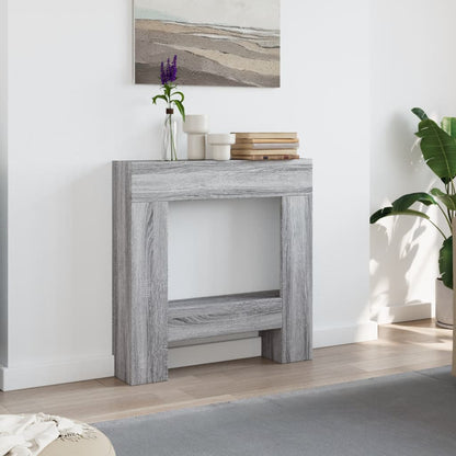 Fireplace Surround Grey Sonoma 81x18x82 cm Engineered Wood