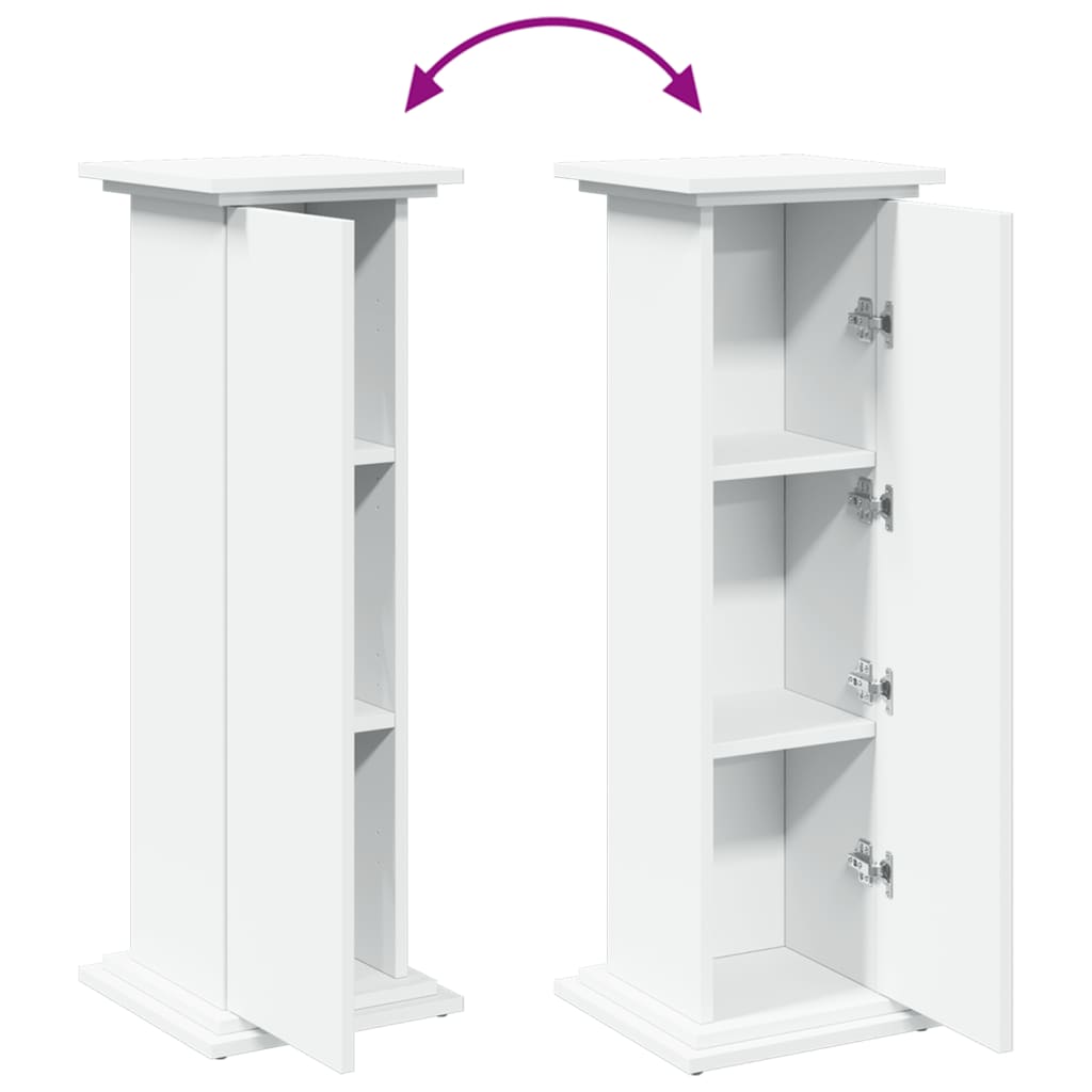 Display Stand with Storage White 31x30x90 cm Engineered Wood