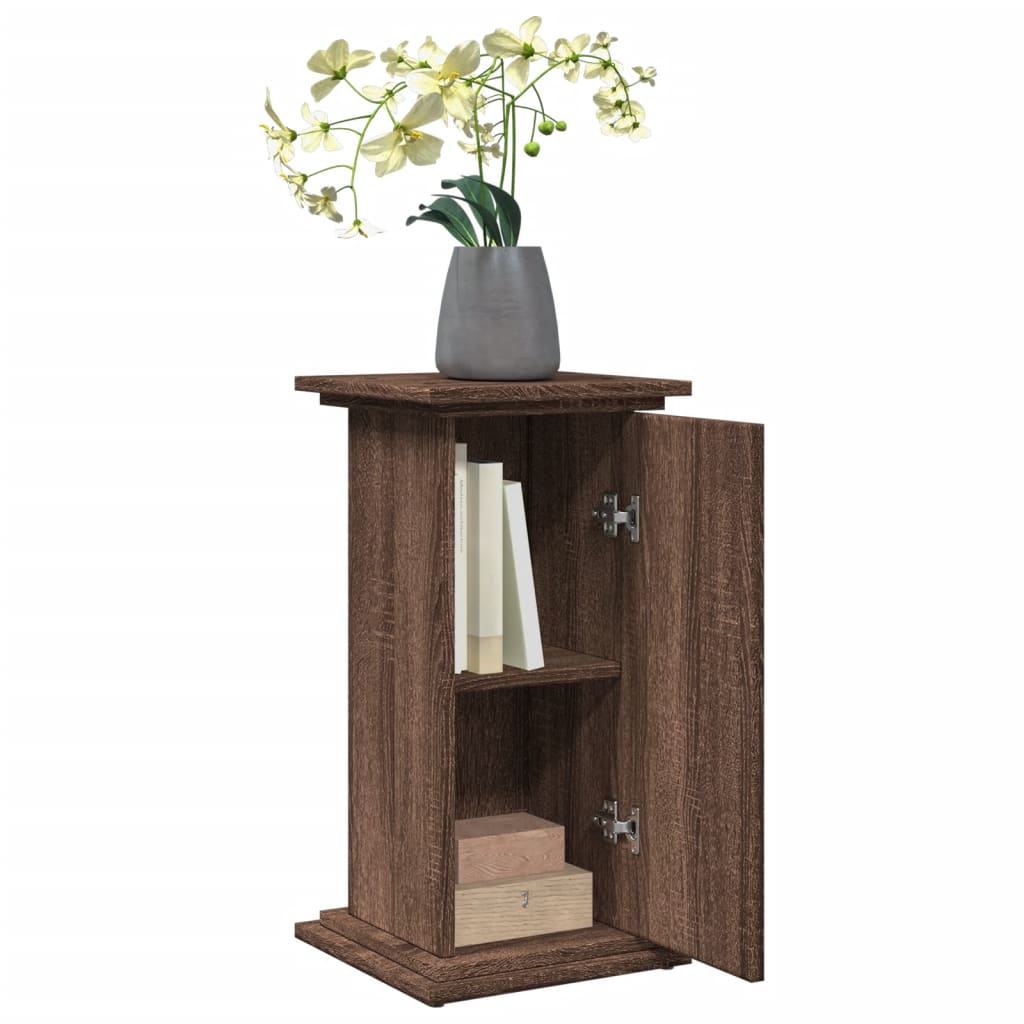 Display Stand with Storage Brown Oak 31x30x60 cm Engineered Wood