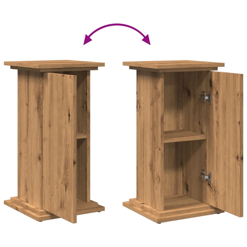 Display Stand with Storage Artisan Oak 31x30x60 cm Engineered Wood