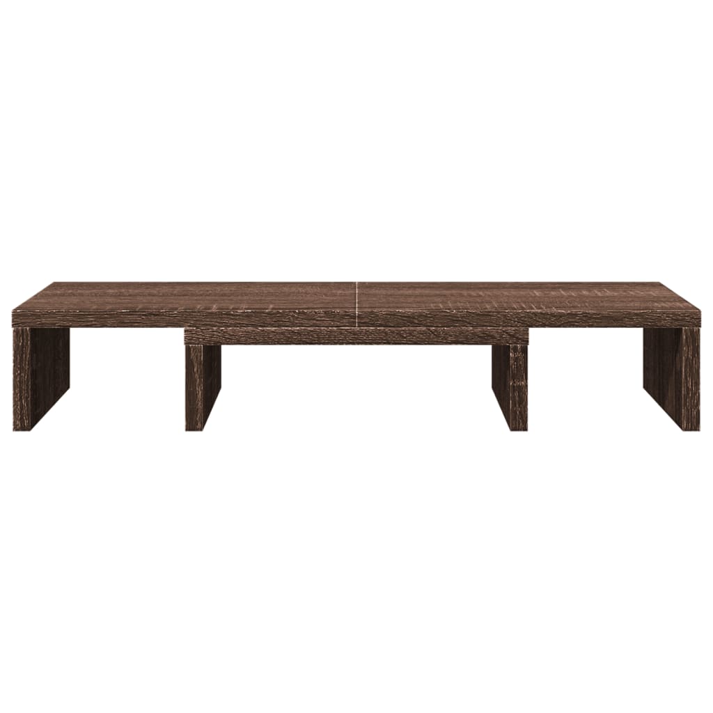 Monitor Stand Adjustable Brown Oak 60x24x10.5 cm Engineered Wood