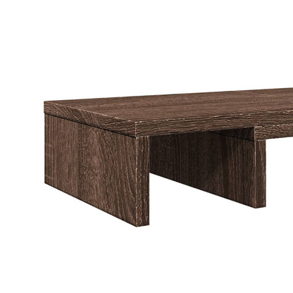 Monitor Stand Adjustable Brown Oak 60x24x10.5 cm Engineered Wood