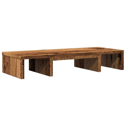 Monitor Stand Adjustable Old Wood 60x24x10.5 cm Engineered Wood