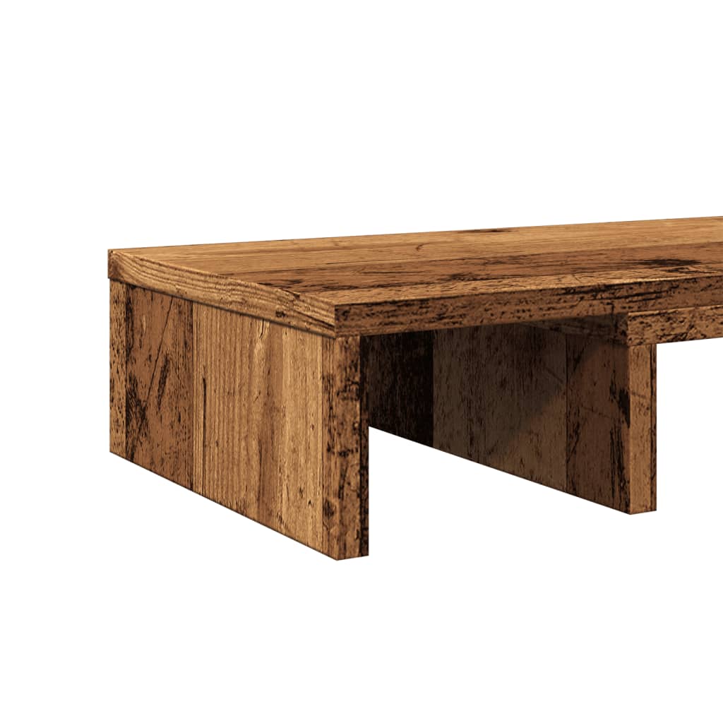 Monitor Stand Adjustable Old Wood 60x24x10.5 cm Engineered Wood