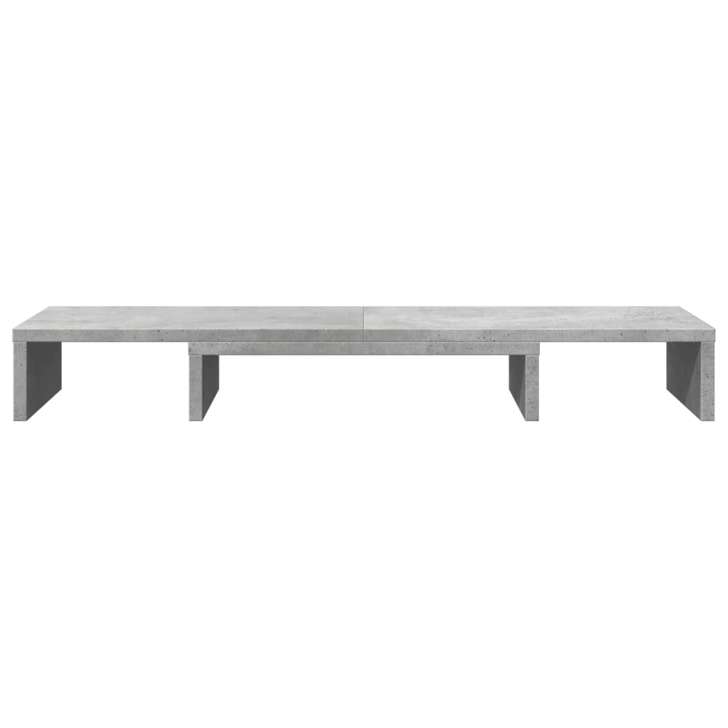 Monitor Stand Riser Adjustable Concrete Grey 80x24x10.5 cm Engineered Wood