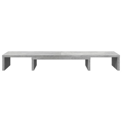 Monitor Stand Riser Adjustable Concrete Grey 80x24x10.5 cm Engineered Wood