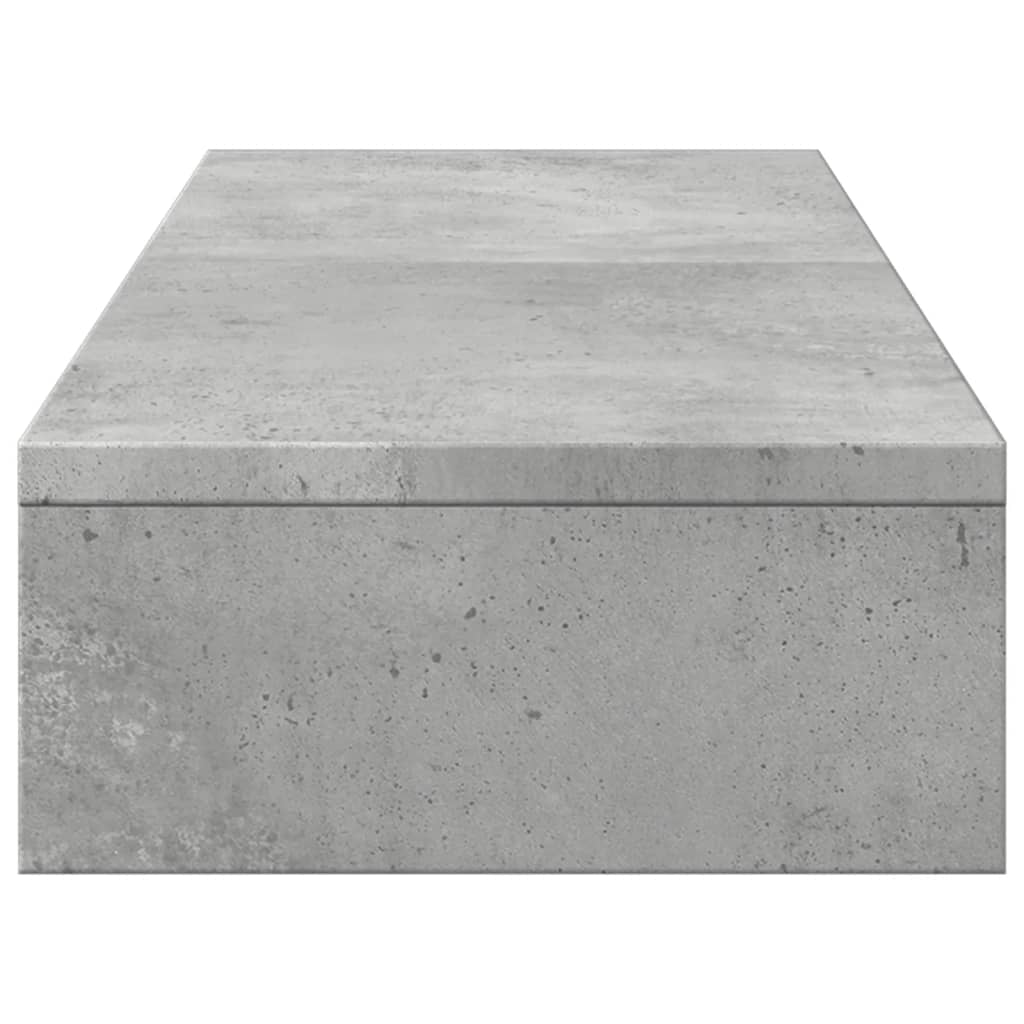 Monitor Stand Riser Adjustable Concrete Grey 80x24x10.5 cm Engineered Wood