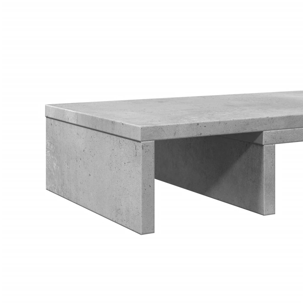 Monitor Stand Riser Adjustable Concrete Grey 80x24x10.5 cm Engineered Wood