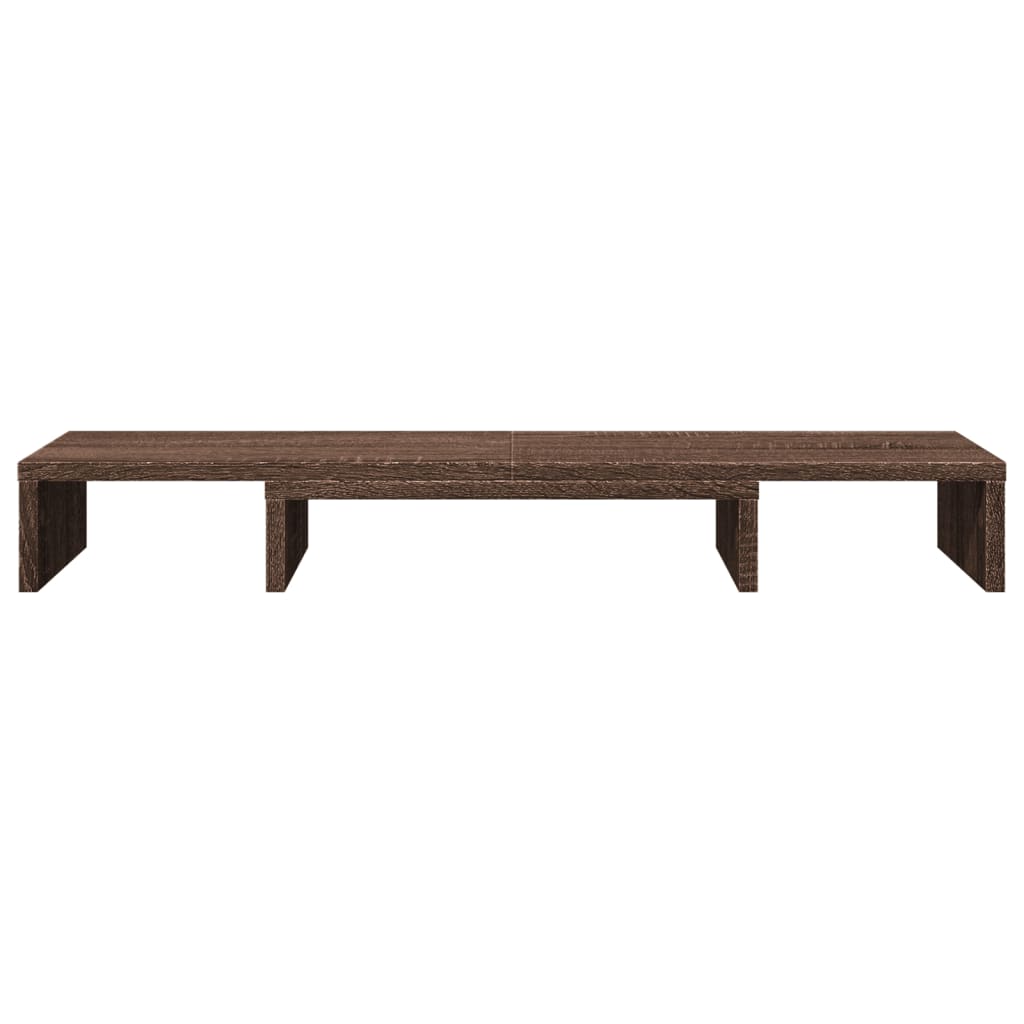 Monitor Stand Riser Adjustable Brown Oak 80x24x10.5 cm Engineered Wood