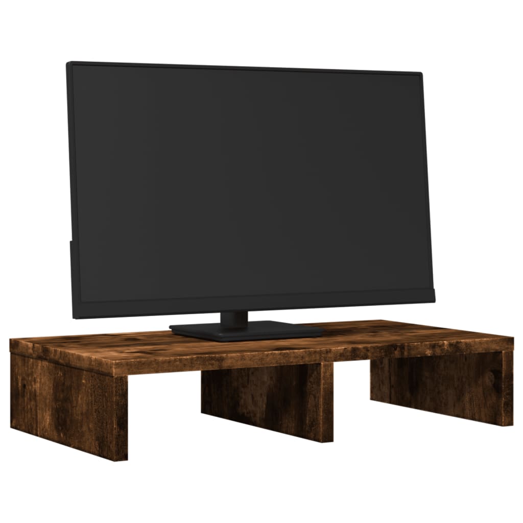 Monitor Stand Smoked Oak 50x27x10 cm Engineered Wood