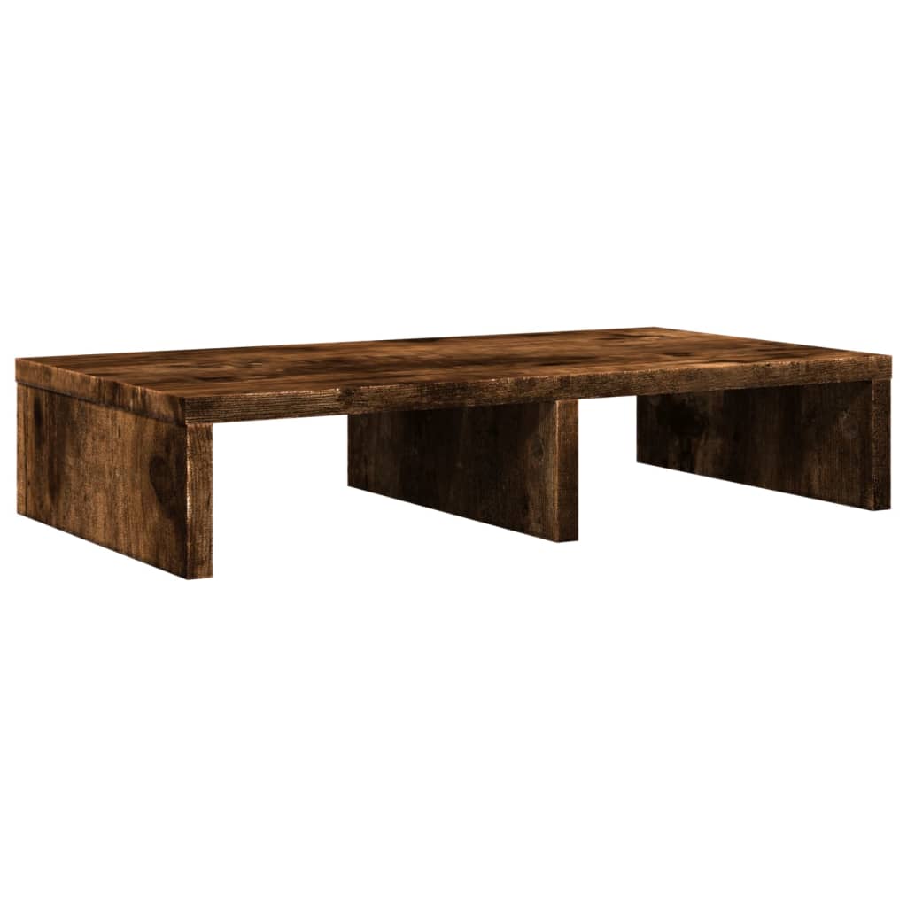 Monitor Stand Smoked Oak 50x27x10 cm Engineered Wood