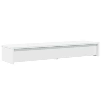 Monitor Stand with Drawers White 100x27x15 cm Engineered Wood