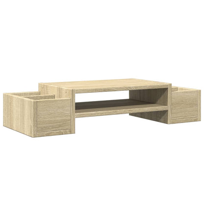 Monitor Stand with Storage Sonoma Oak 70x27x15 cm Engineered Wood