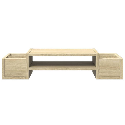 Monitor Stand with Storage Sonoma Oak 70x27x15 cm Engineered Wood