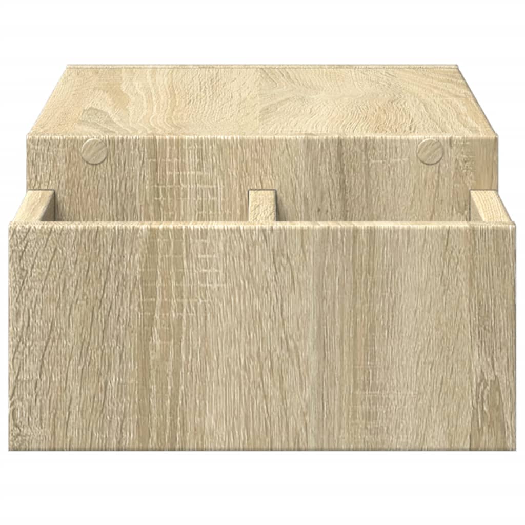 Monitor Stand with Storage Sonoma Oak 70x27x15 cm Engineered Wood