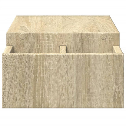 Monitor Stand with Storage Sonoma Oak 70x27x15 cm Engineered Wood