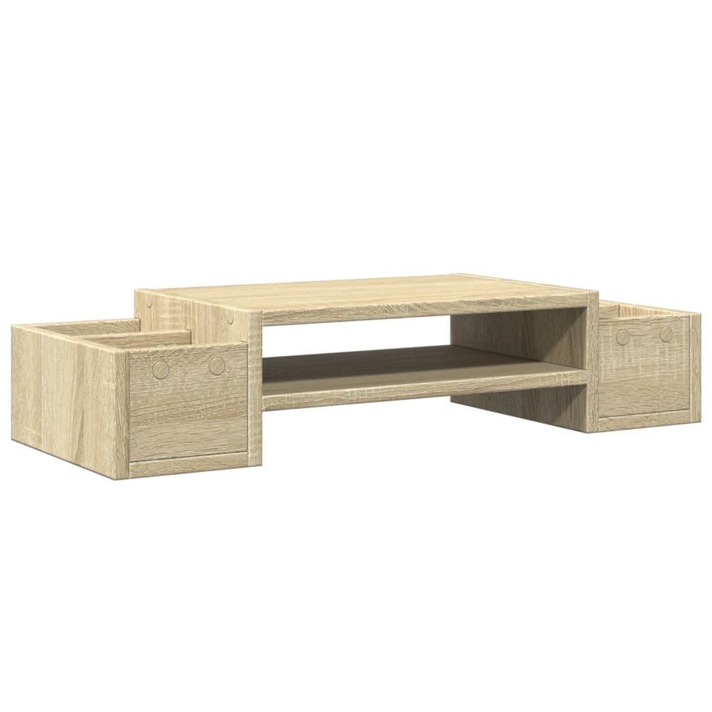 Monitor Stand with Storage Sonoma Oak 70x27x15 cm Engineered Wood