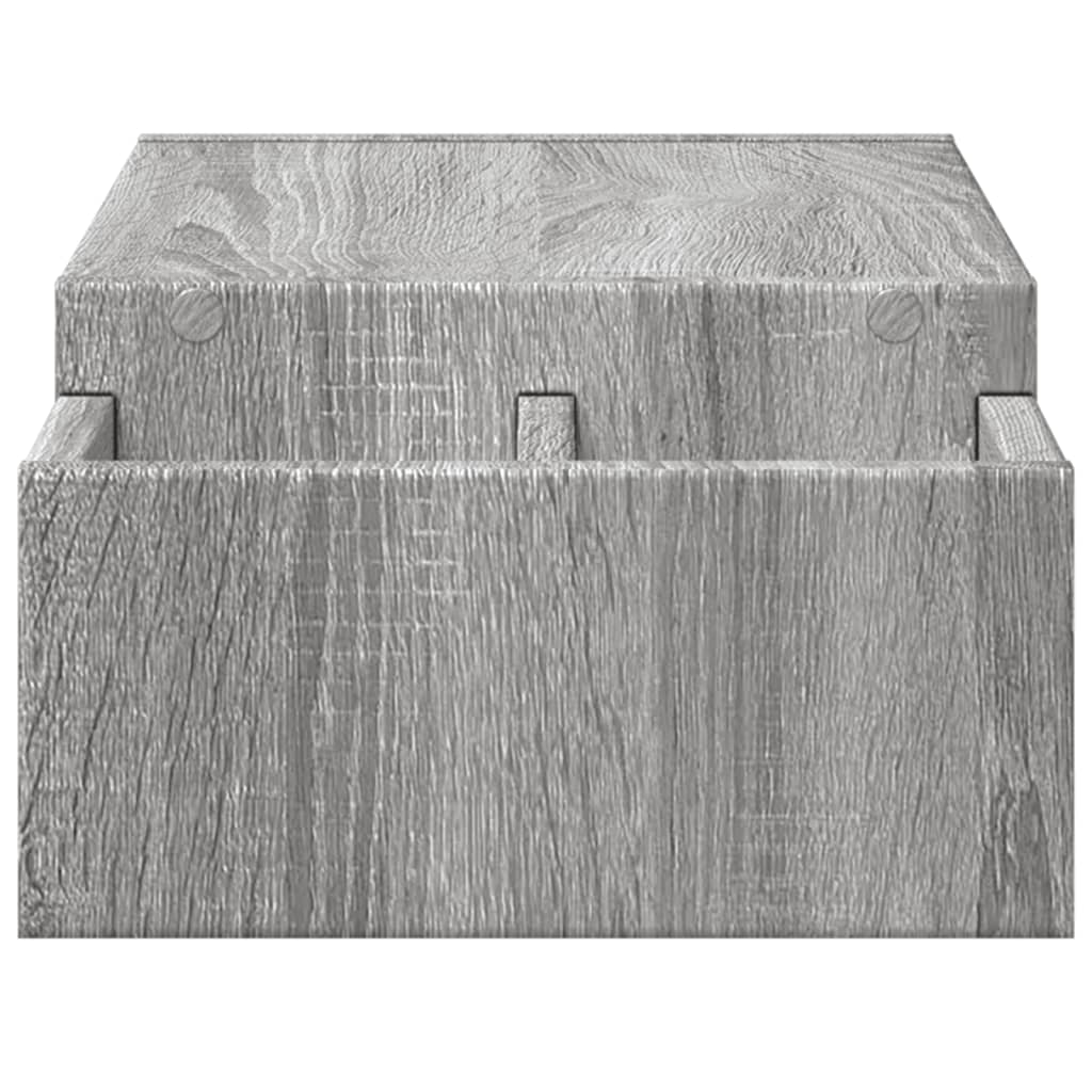 Monitor Stand with Storage Grey Sonoma 70x27x15 cm Engineered Wood