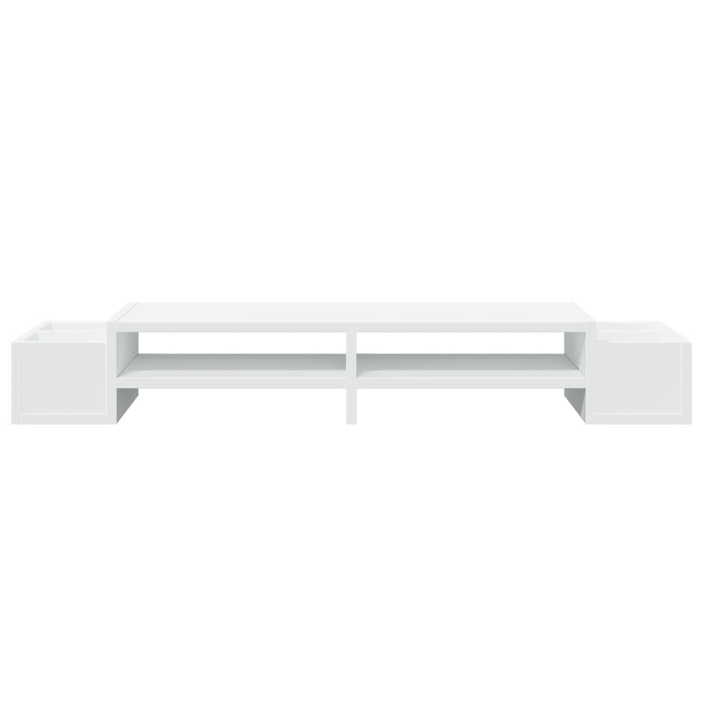 Monitor Stand with Storage White 100x27x15 cm Engineered Wood