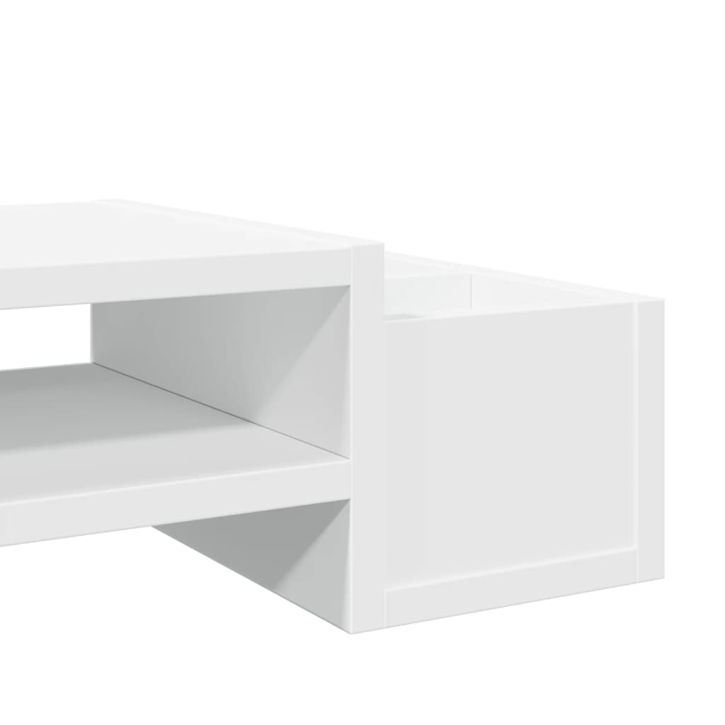 Monitor Stand with Storage White 100x27x15 cm Engineered Wood