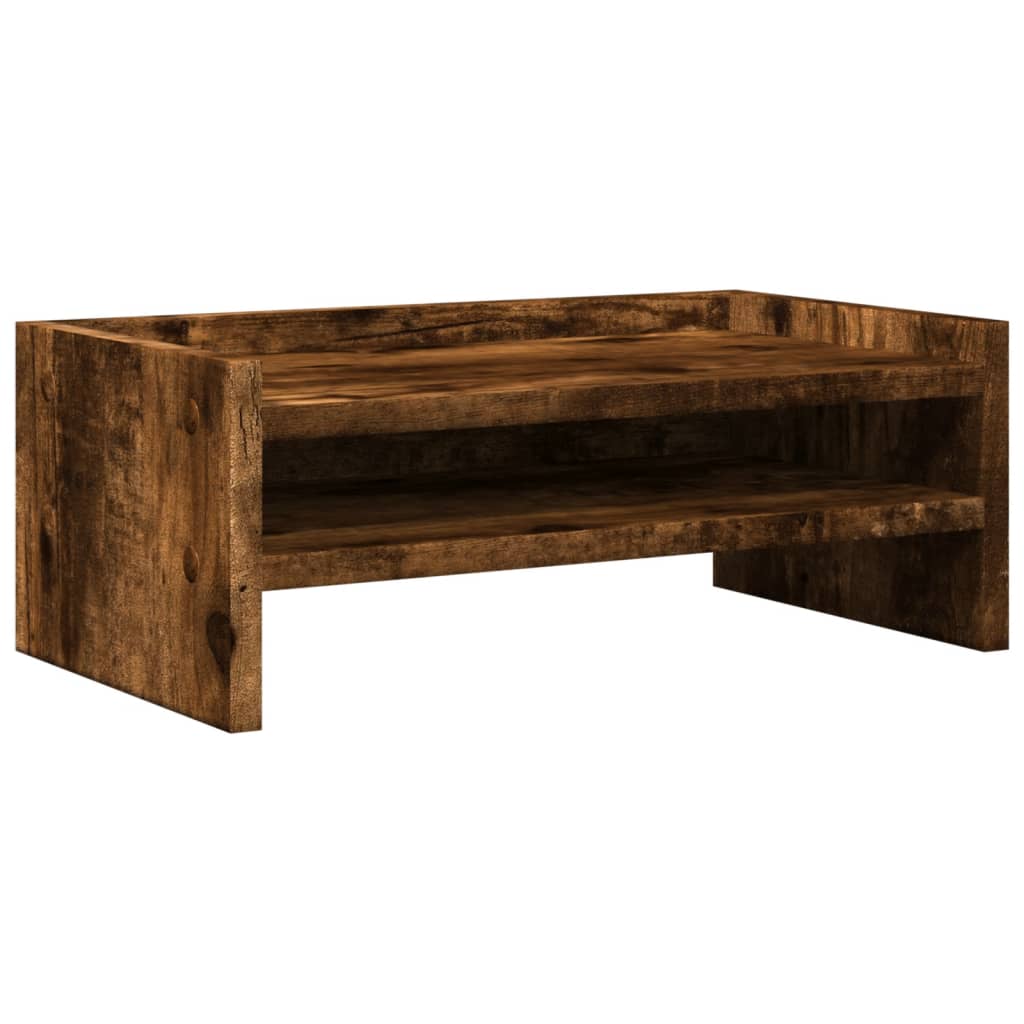 Monitor Stand Smoked Oak 42x24x16 cm Engineered Wood