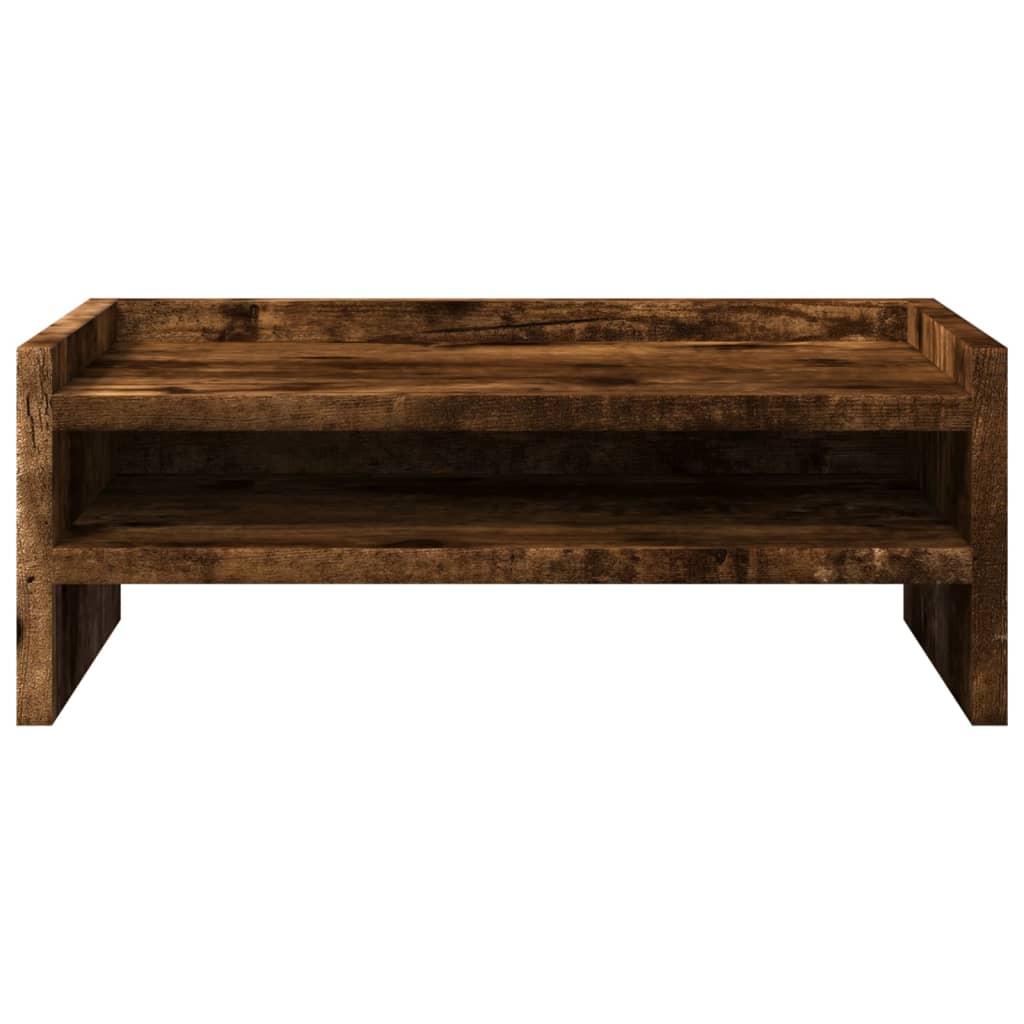 Monitor Stand Smoked Oak 42x24x16 cm Engineered Wood