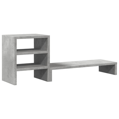 Monitor Stand with Desk Organiser Concrete Grey Engineered Wood