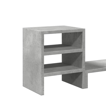 Monitor Stand with Desk Organiser Concrete Grey Engineered Wood