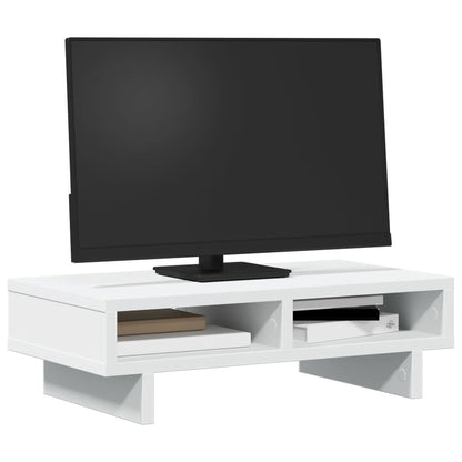 Monitor Stand White 50x27x15 cm Engineered Wood