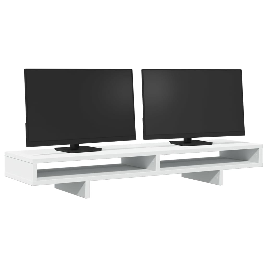 Monitor Stand White 100x27x15 cm Engineered Wood