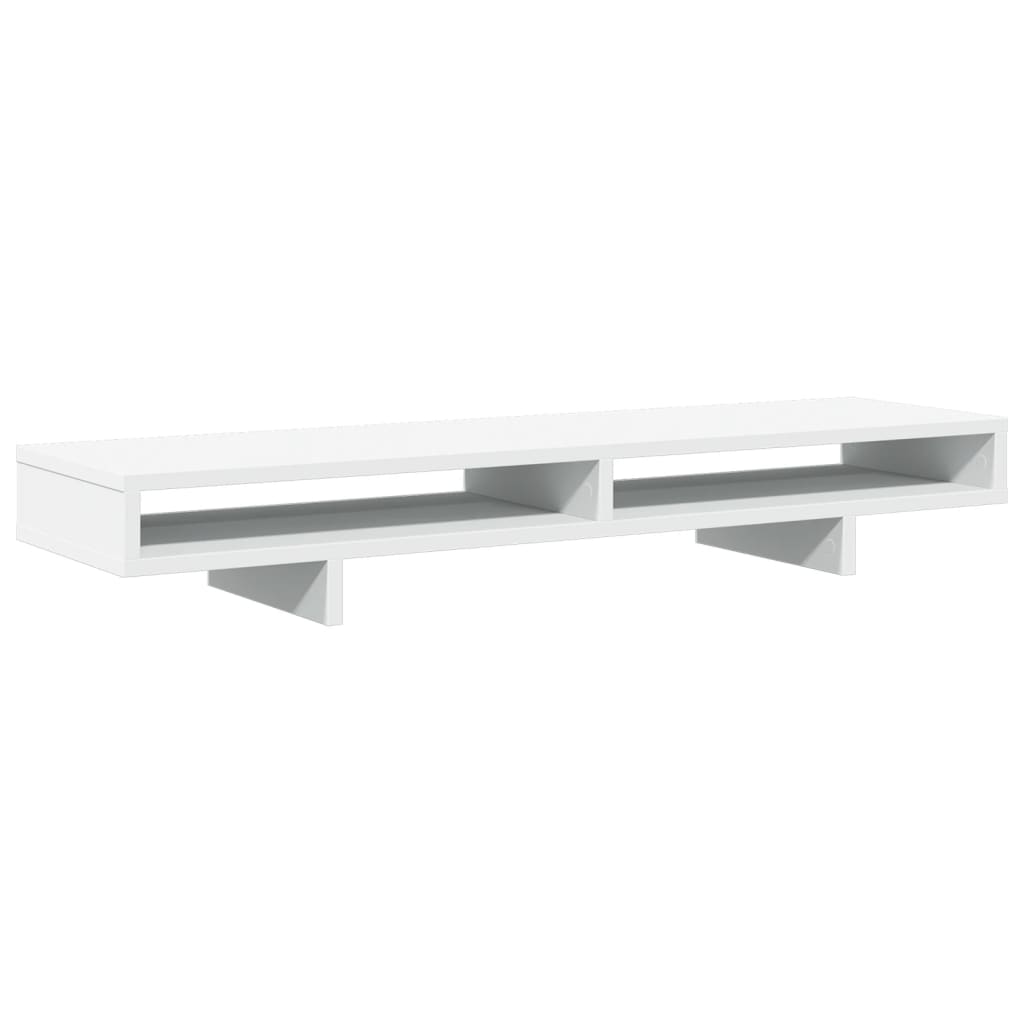 Monitor Stand White 100x27x15 cm Engineered Wood