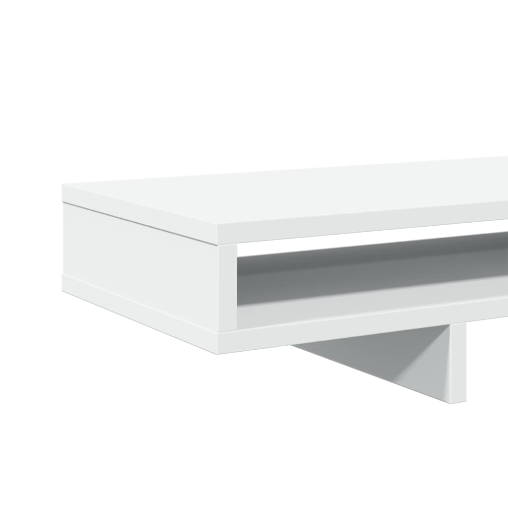 Monitor Stand White 100x27x15 cm Engineered Wood