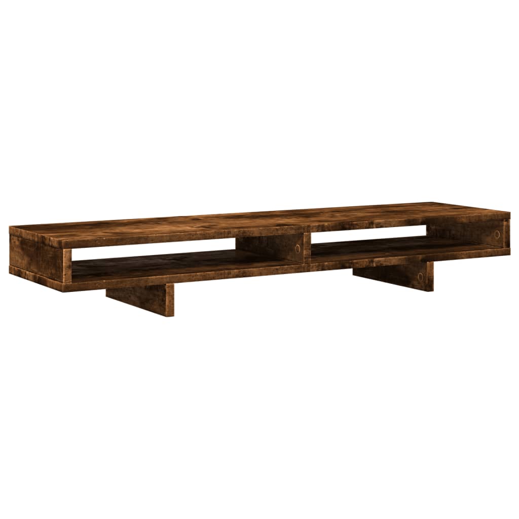 Monitor Stand Smoked Oak 100x27x15 cm Engineered Wood