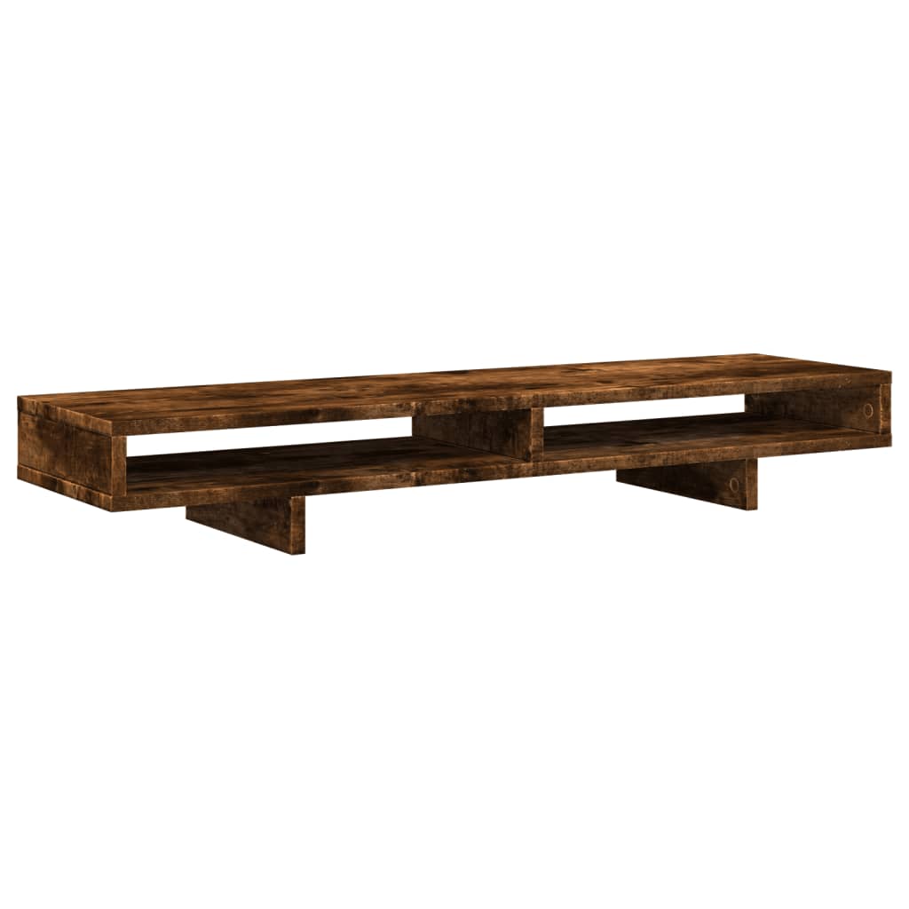 Monitor Stand Smoked Oak 100x27x15 cm Engineered Wood