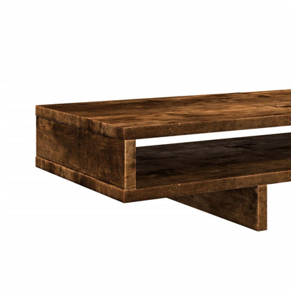 Monitor Stand Smoked Oak 100x27x15 cm Engineered Wood